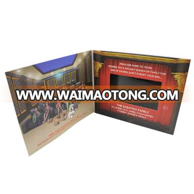 Factory price wholesale cheap Custom A5 paper cover 5inch 128mb business sexy video card brochure, video brochure module