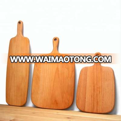 Factory price wholesale cheap Eco-Friendly custom bamboo wooden Baking Bread Serving Paddle pizza cutting board with handle