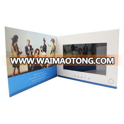 Factory price wholesale cheap Custom 7inch business digital invitation lcd video brochure, video greeting card