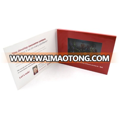 Factory price wholesale cheap Custom 10inch lcd video brochure card, chinese homemade lcd brochure video card